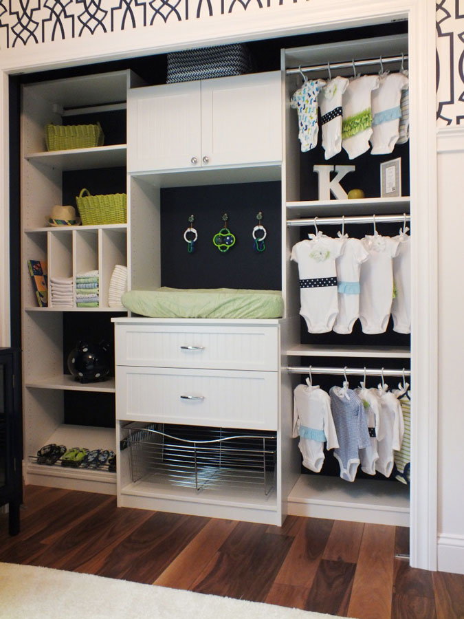 Racine White Kids Closet Organizer